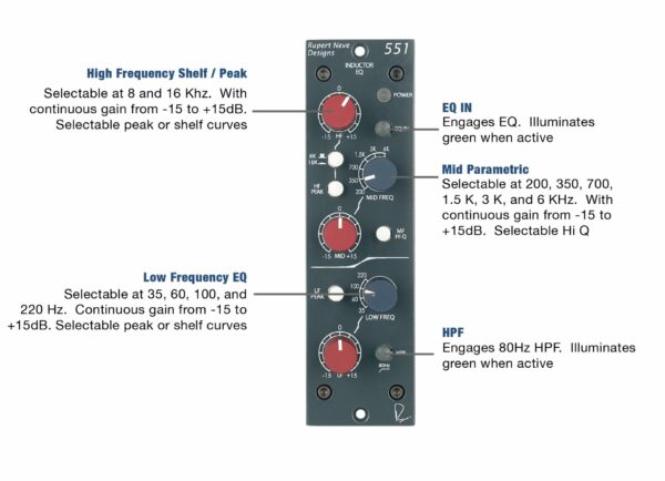 RUPERT NEVE DESIGNS 551 Inductor EQ  - Spedizione Gratuita - Pronta Consegna