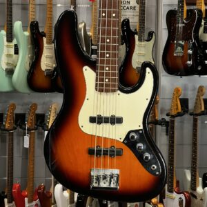 FENDER – AMERICAN STANDARD JAZZ BASS SUNBURST LONG HORN 1992 + BARTOLINI + BRIDGE