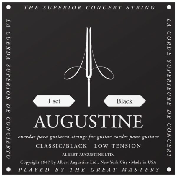 Augustine Classic Black Low Tension MUta Corde Chitarra