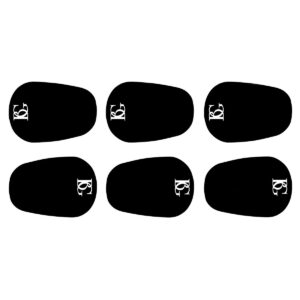 BG A10L Kit 6 Proteggi Bocchino Neri Per Sax Soprano 0,8MM Large