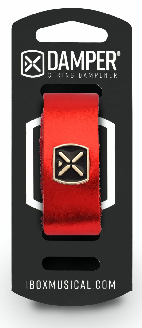 IBOX MUSICAL Damper DM SM04 Metallic Red Leather / Iron Tag - Pronta Consegna