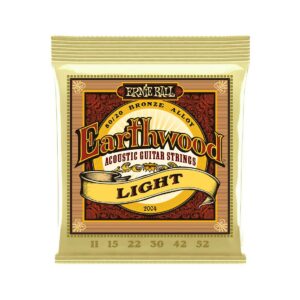 Ernie Ball 2004 2004 Earthwood 80/20 Bronze Light 11-52 Cordiera Per Chitarra Acustica 80/20 Bronze Light 011/052