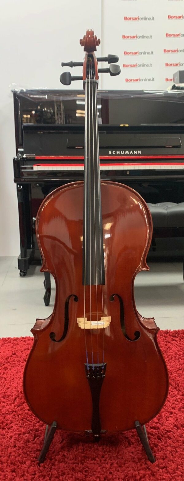 J.BRUCK C003ES VIOLONCELLO DA STUDIO MISURA 1/2 CON CUSTODIA MORBIDA E ARCHETTO OCCASIONE USATO IN G