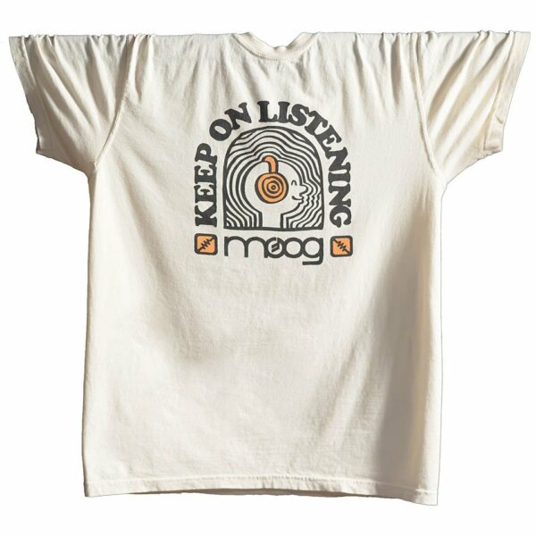 MOOG MUSIC Keep On Listening Tee Large - Pronta Consegna