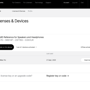 SONARWORKS Upgrade da Reference 4 HE a SoundID per Cuffie – Codice – Pronta Consegna