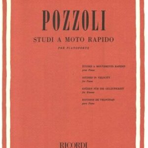 POZZOLI STUDI A MOTO RAPIDO PER PIANOFORT LIBRO METODO EDIZIONI RICORDI