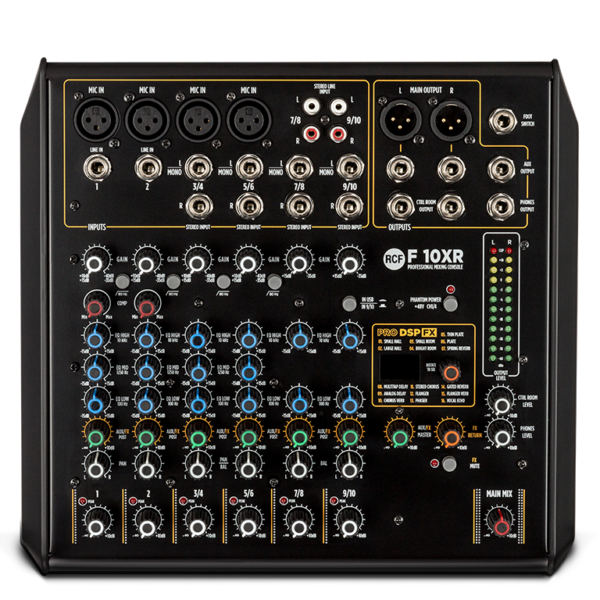 RCF F10XR MIXER 10 CANALI CON PROCESSORE EFFETTI INTEGRATI F-10-XR