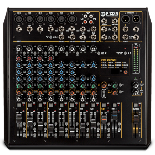 RCF F12XR MIXER 12 CANALI CON PROCESSORE EFFETTI INTEGRATI F-12-XR