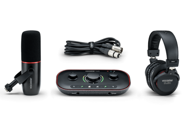 FOCUSRITE VOCASTER TWO STUDIO BUNDLE CON INTERFACCIA AUDIO USB-C BLUETOOTH 2 IN / 2 OUT, MICROFONO,