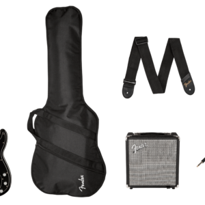 SQUIER BY FENDER AFFINITY PRECISION PJ BASS MN BLACK R15 PACK KIT CON BASSO ELETTRICO, AMPLIFICATORE