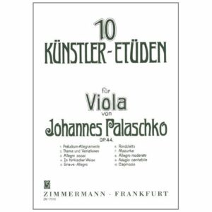10 KUNSTER-ETUDEN FUR VIOLA OP.44 LIBRO METODO ZIMMERMANN-FRANKFURT
