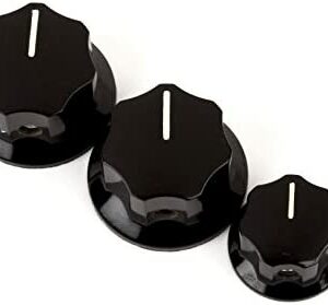 Fender Jazz Bass Knobs Black Set (3 PZ)