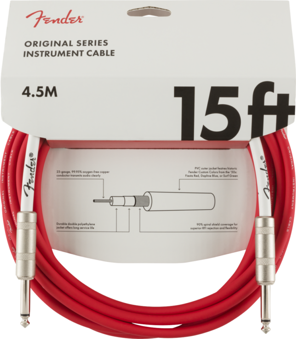 FENDER ORIGINAL SERIES CAVO JACK/JACK 4,5 MT FIESTA RED