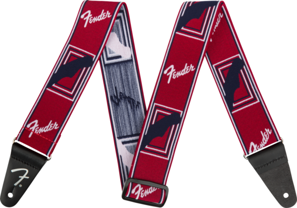 FENDER WEIGHLESS 2" MONOGRAMME STRAP TRACOLLA PER CHITARRA RED/WHITE/BLUE