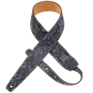 Magrabò Holes HS Embossed Rosa Blu 6 cm – Guitar Strap Made in Italy