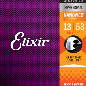 Elexir 11182 NANOWEB Acoustic Guitar Strings SET 13-53 Bronze