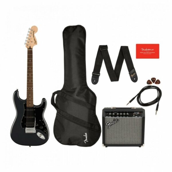 SQUIER BY FENDER HSS15G GUITAR PACK CHITARRA ELETTRICA STRATOCASTER PIU AMPLIFICATORE FENDER FRONTMA