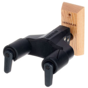 HERCULES STANDS CGSP38WB PLUS SUPPORTO DA PARETE-MURO BASE IN LEGNO CHIARO PER CHITARRA E BASSO CGSP
