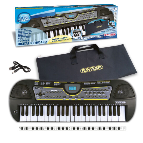 BONTEMPI 15 4909B TASTIERA DIGITALE 49 TASTI 4 OTTAVE CON DISPLAY LCD