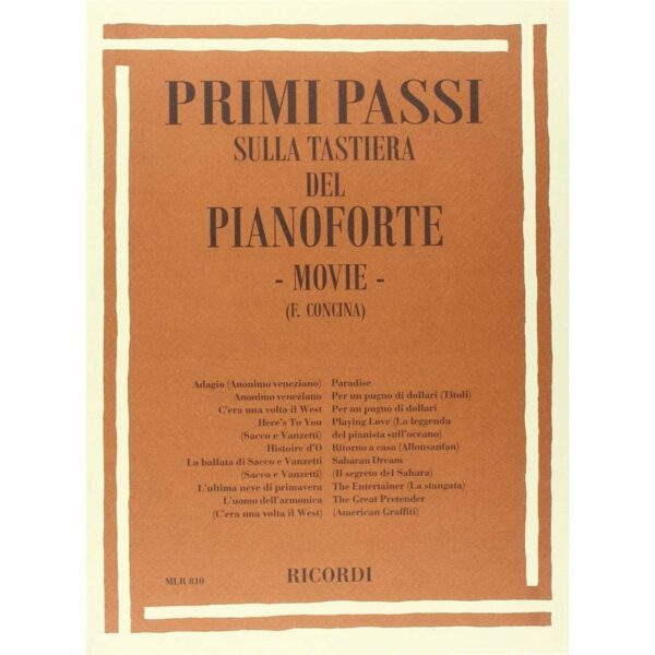 F.CONCINA PRIMI PASSI SULLA TASTIERA DEL PIANOFORTE MOVIE EDIZIONI RICORDI
