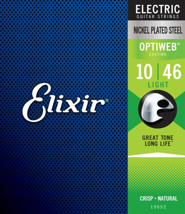 ELIXIR 19052 OPTIWEB LIGHT MUTA CORDE PER CHITARRA ELETTRICA NICKEL WOUND - 010/046