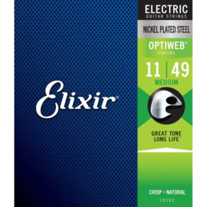 ELIXIR 19102 OPTIWEB NICKEL PLATED STEEL MUTA CORDE PER CHITARRA ELETTRICA 011/049