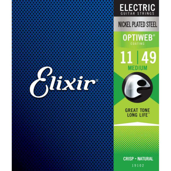 ELIXIR 19102 OPTIWEB NICKEL PLATED STEEL MUTA CORDE PER CHITARRA ELETTRICA 011/049