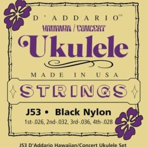 D’ADDARIO J53 CORDE PER UKULELE CONCERT IN NYLON NERO