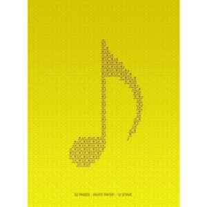 VOLONTE QUADERNO GIALLO PENTAGRAMMATO 32 PAGINE RMb361 12 RIGHI A4