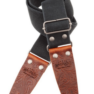 Magrabò Stripe SC Entry Olded Nero 5 cm terminali Embossed Flores Bordeaux fibbia Argento Antico