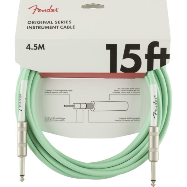 Cavo Jack-Jack  Fender serie Original Surf Green (4.5 Metri)