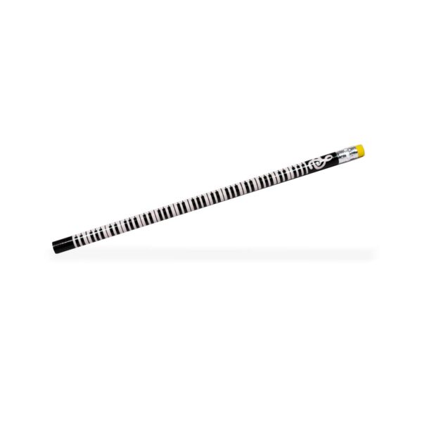Matita tema musicale con gomma (Sfondo nero)