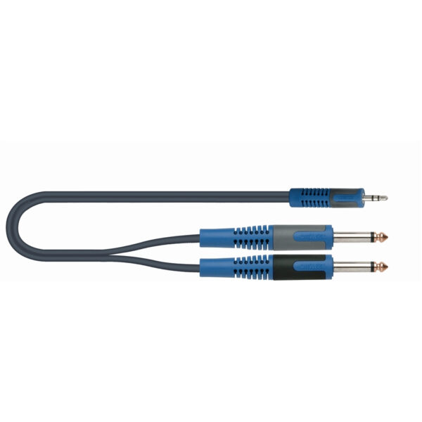 QUIKLOK  RKSA1402 Cavo assemblato adattatore Jack 6.3 mono /Jack 3.5 stereo di lunghezza 2 m. RKSA-1