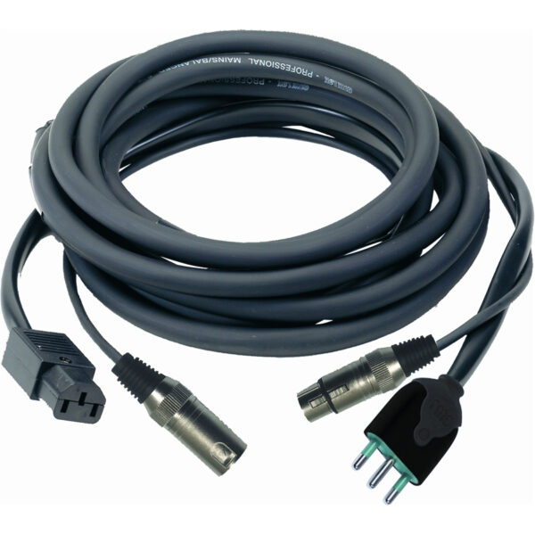 QUIKLOK s290-15 cavo audio/rete xlr/xlr con cavo di alimentazione a presa  italiana 15 mt
