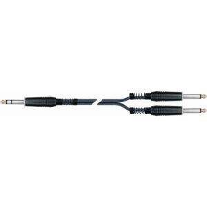 QUIKLOK STR/605K-5 BK Cavo adattatore Jack 6.3 stereo /2 Jack 6.3 mono 5 MT