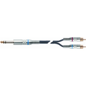 QUIKLOK S217-1 bk cavo 1 jack stereo 6,3 / 2 rca 1 mt