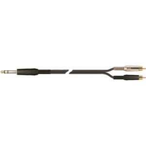 QUIKLOK STR/607K-5 BK cavo adattatore jack 6,3 stereo /2 rca 5 mt
