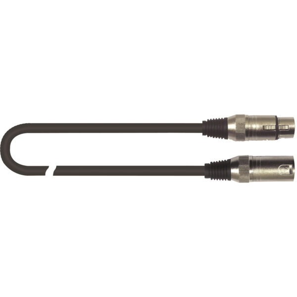 QUIKLOK 30.02180 CM/175-0,5 BK CAVO PER MICROFONO XLR/XLR CANNON CANNON 0,5 MT cm-175-0,5-bk