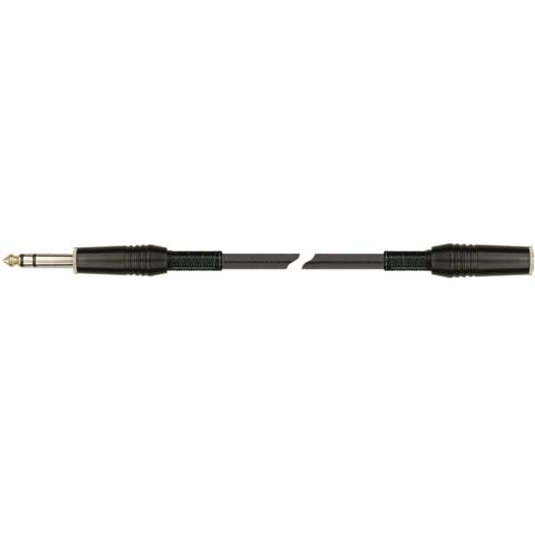 QUIKLOK 30.02200 STR/617k-3 bk cavo adattatore jack stereo 6,3 / jack femmina 6,3 3 mt