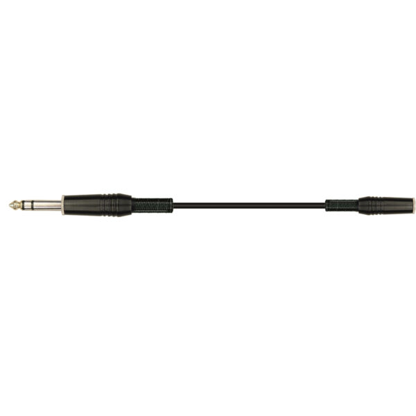 QUIKLOK 30.02202 STR/619k 3 bk cavo adattatore jack trs 6,3 / jack femmina 3,5 3 mt