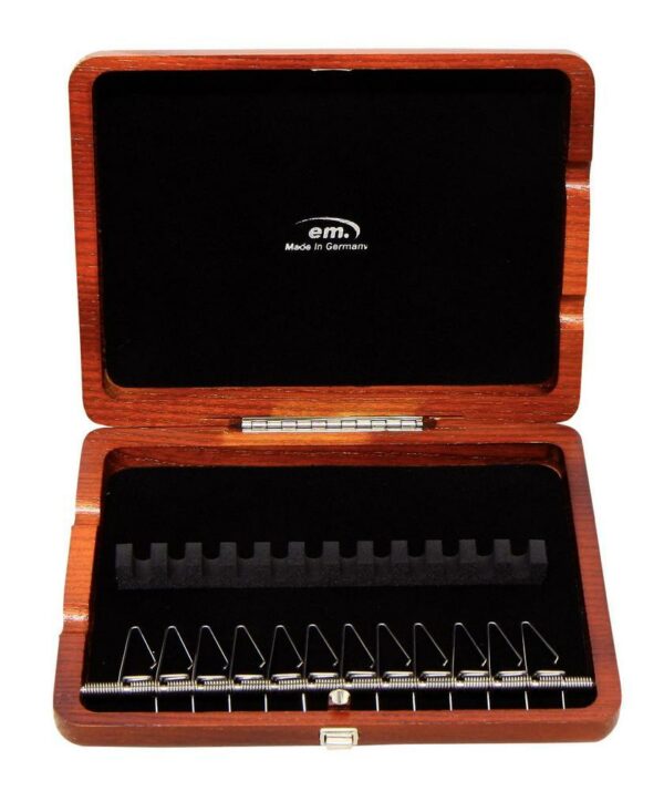 GEWA 751045 ASTUCCIO PORTA ANCE DOPPIE PER OBOE IN LEGNO 12 CANNE COLORE MOGANO
