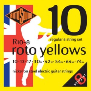 ROTOSOUND R10-8 MUTA CORDE PER CHITARRA ELETTRICA 8 CORDE  10 13 17 30w 42w 54w 64w 74w R108