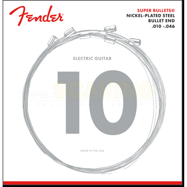 FENDER 3250R SUPER BULLET MUTA CORDE PER CHITARRA ELETTRICA NICKEL PLATED STEEL 010-046
