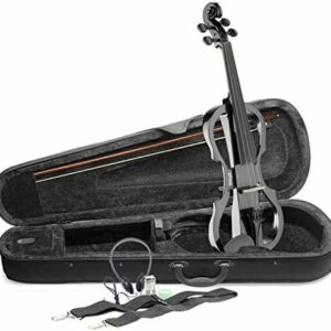 STAGG EVN X 4/4 MBK VIOLINO ELETTRICO CON CUSTODIA RIGIDA E ACCESSORI METALLIC BLACK