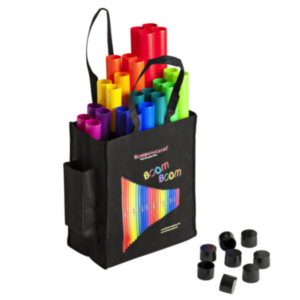 BOOMWHACKERS BWMP – BW1008  MOVE AND PLAY SET DI 25 TUBI INTONATI COLORATI E BORSA
