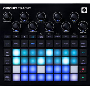 NOVATION CIRCUIT TRACKS  GROOVEBOX CON 2 TRACCE SYNTH POLIFONICHE, 4 TRACCE DI BATTERIA ED EFFETTI