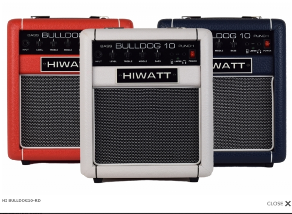 HIWATT BULLDOG 10 RED AMPLIFICATORE PER BASSO 10W ROSSO