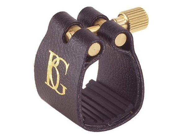 BG L13 FASCETTA LEGATURA IN PELLE CON CAPPUCCIO COPRIBECCO COPRIBOCCHINO PER SAX SASSOFONO TENORE RO