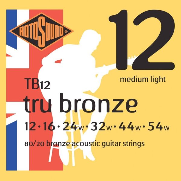 ROTOSOUND TB12 MUTA PER CHITARRA ACUSTICA TRUE BRONZE  .012, .016, .024w, .032w, .044w, .054w TB-12