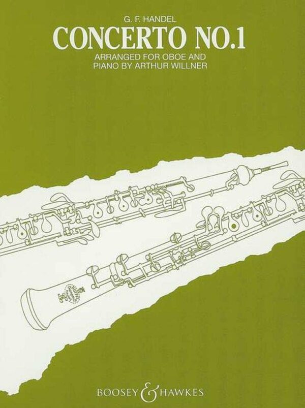 G.F HANDEL CONCERTO NO.1 ARRANGED FOR OBOE AND PIANO LIBRO METODO BOOSEY & HAWKES